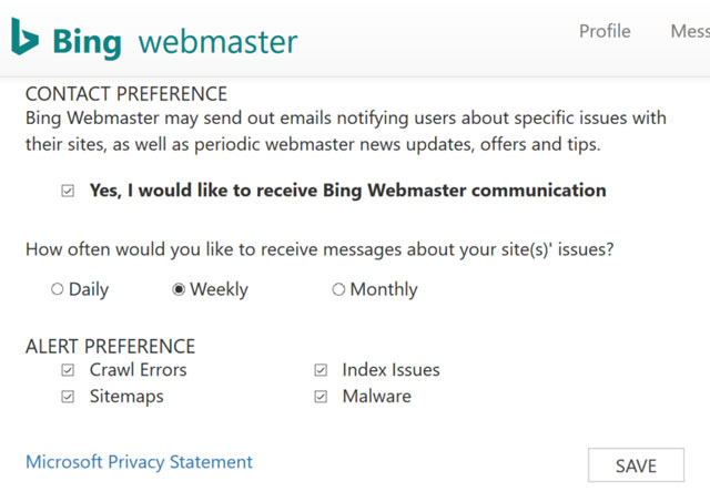 gửi sitemap cho bing webmaster tool